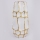 Vaas van keramiek 31,5x15,5 cm goud/wit