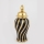 Vaas van keramiek 36,5x16 cm goud/zwart