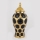 Vaas van keramiek 40x17,7 cm goud/zwart