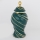 Vaas van keramiek 41x20 cm goud/groen