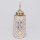 Vaas van keramiek 45,7x16,9 cm goud/wit