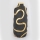 Vaas van keramiek 45x19,5 cm goud/zwart