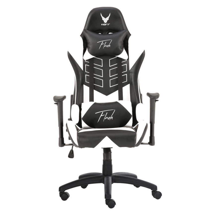 VARR Flash gaming Stoel met LED RGB achtergrondverlichting + afstandsbediening zwart wit