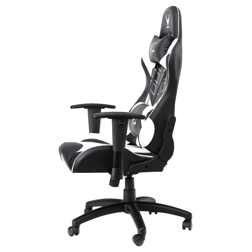VARR Flash gaming Stoel met LED RGB achtergrondverlichting + afstandsbediening zwart wit