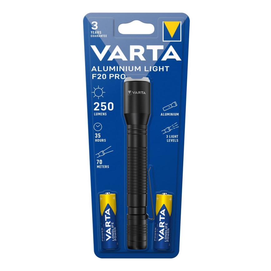 Varta 16607101421 - Lampe de poche LED ALUMINIUM LIGHT/2xAA