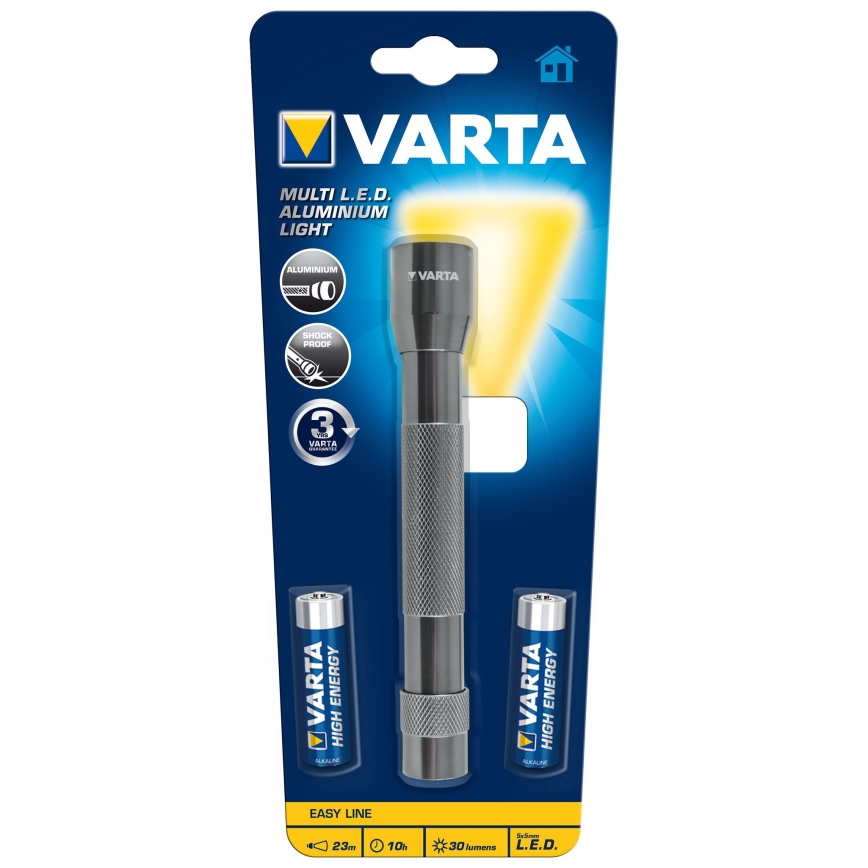 Varta 16627 - LED Zaklantaarn EASY LINE F10 2xAA