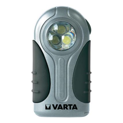 Varta 16647101421 - Zilveren LED Handzaklamp  3xAAA