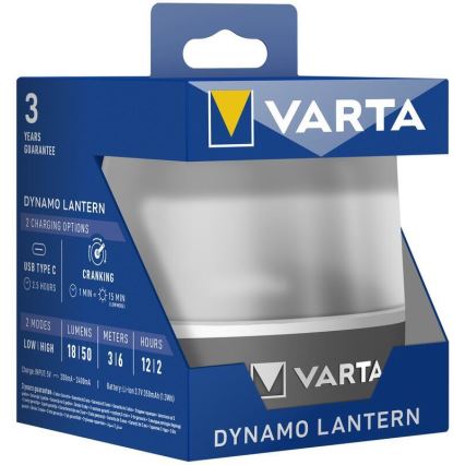Varta 17670101111 - LED Oplaadbaar lamp DYNAMO LANTERN LED/5V 350 mAhIP54