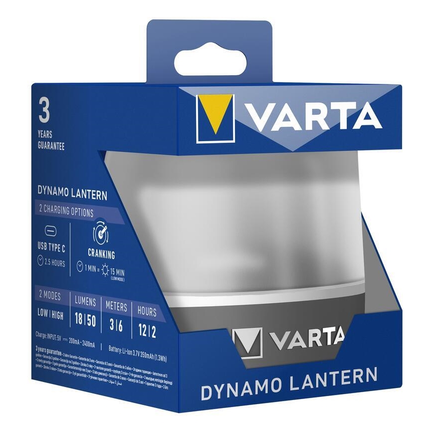 Varta 17670101111 - LED Oplaadbaar lamp DYNAMO LANTERN LED/5V 350 mAhIP54