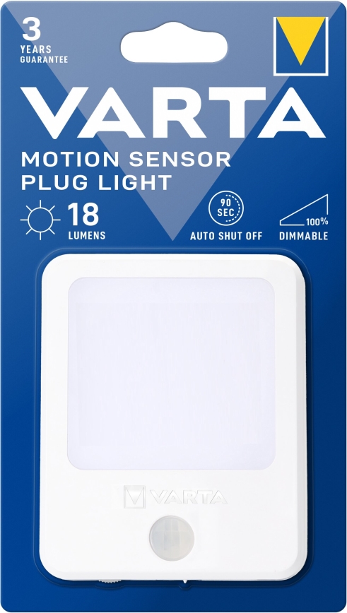 Varta 18624101401 - Veilleuse à intensité variable avec détecteur LED/230V
