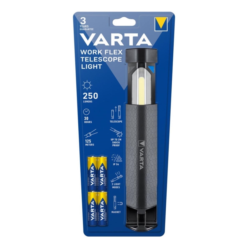 Varta 18646101421 - LED Zaklamp WORK FLEX LED/4xAA IP54