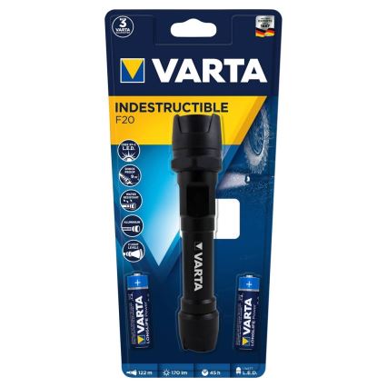 Varta 18701 - LED Zaklantaarn INDESTRUCTIBLE F20 LED/1W/2xAA
