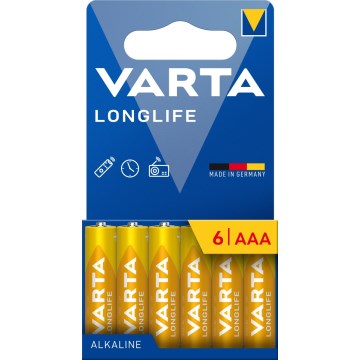 Varta 4103101746 - 6 pcs Pile alcaline LONGLIFE AAA 1,5V