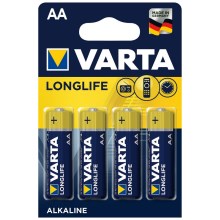 Varta 4106 - 4 st. Alkaline batterijen LONGLIFE EXTRA AA 1,5V