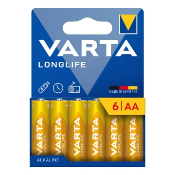 Varta 4106101736 - 6 pcs Pile alcaline LONGLIFE AA 1,5V