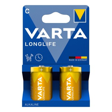 Varta 4114101422 - 2 pcs Pile alcaline LONGLIFE LR14/C 1,5V