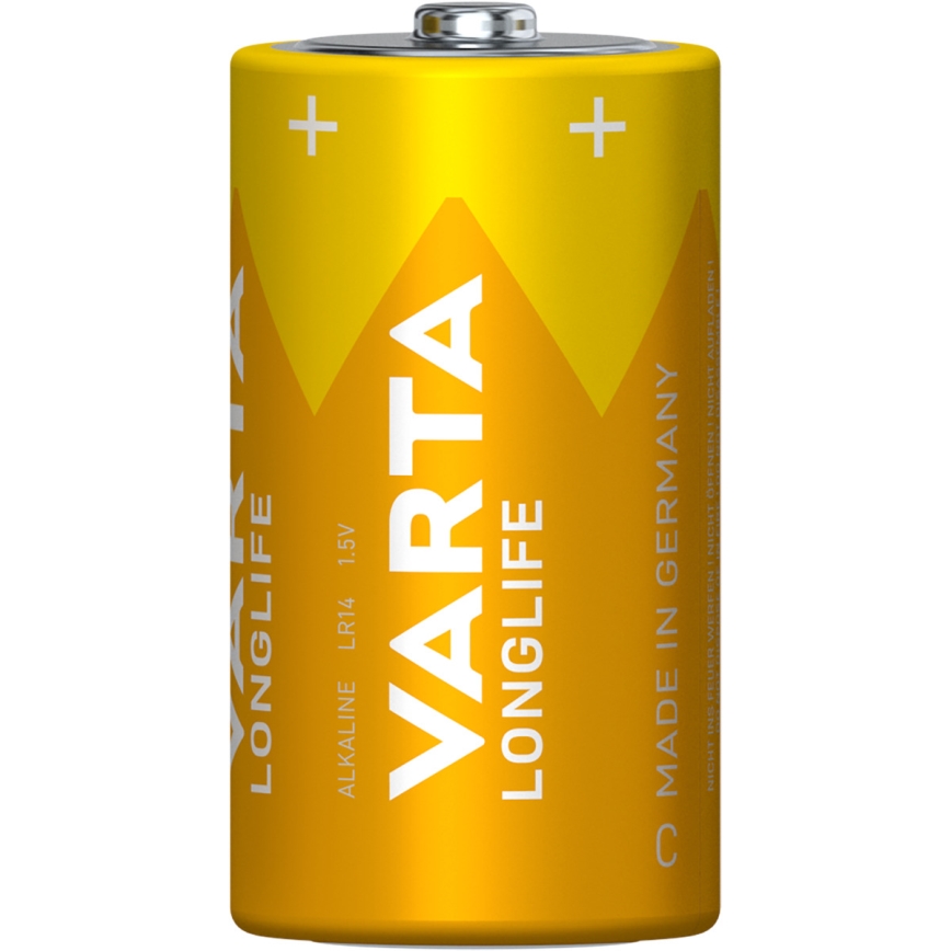 Varta 4114101422 - 2 pcs Pile alcaline LONGLIFE LR14/C 1,5V