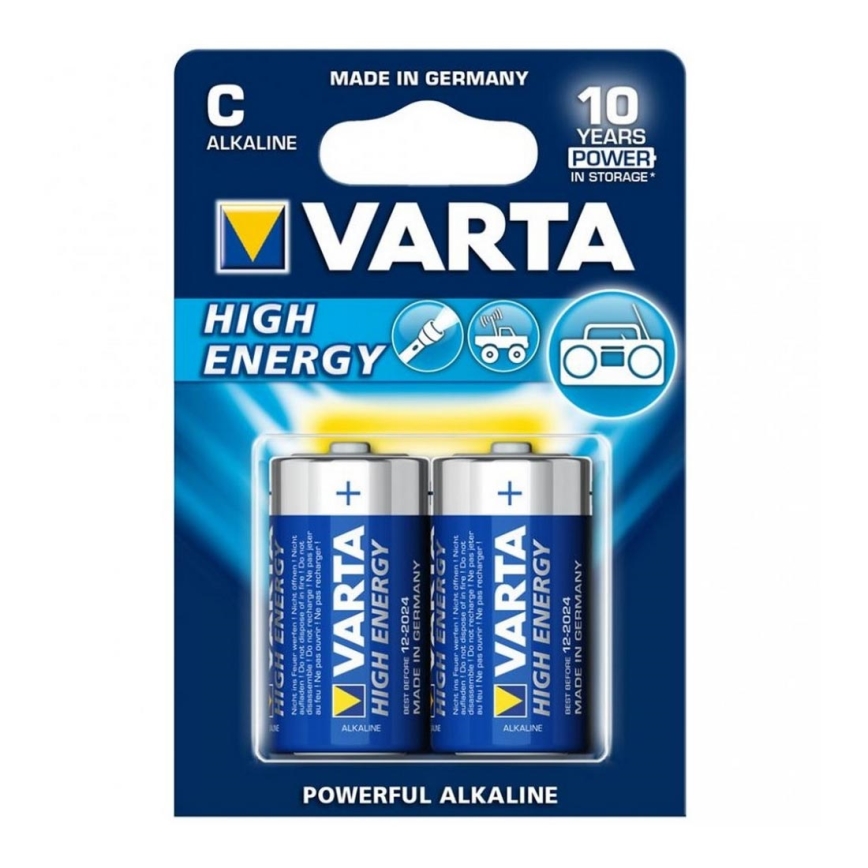 Varta 4914 - 2 pc Pile alcaline HIGH ENERGY C 1,5V