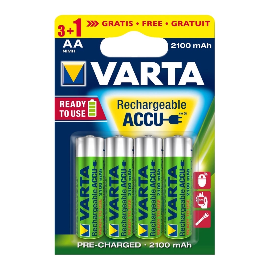 Varta 5675 - 3+1 pc Pile rechargeable ACCU AA Ni-MH/2100mAh/1,2V