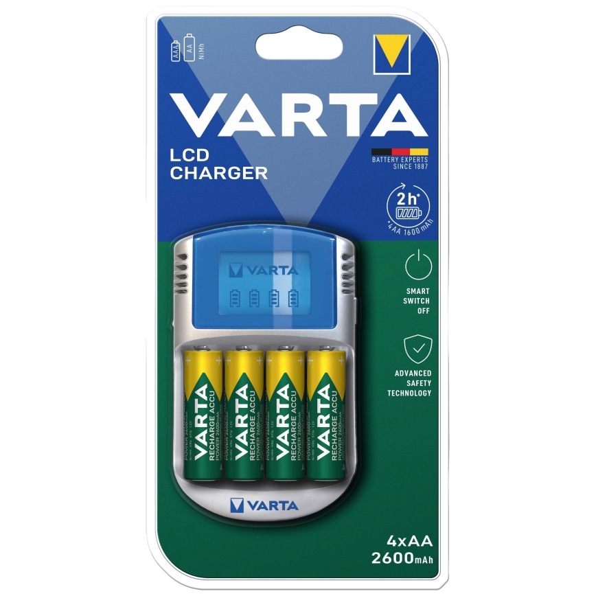 Varta 57070201451 - LCD Batterijlader 4xAA/AAA 2600mAh 5V