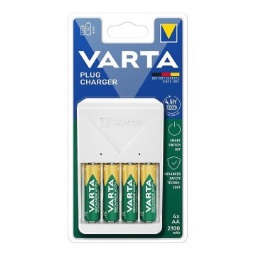 Varta 57657101451 - Chargeur de piles 4xAA/AAA 2100mAh 230V