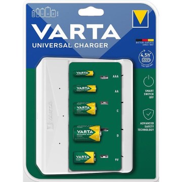 Varta 57658101401 - Oplader voor oplaadbare batterijen AA/AAA/C/D/9V