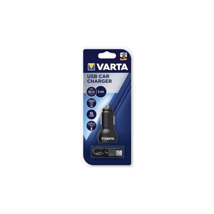 VARTA 57931 - Chargeur adaptateur allume-cigare USB 12V