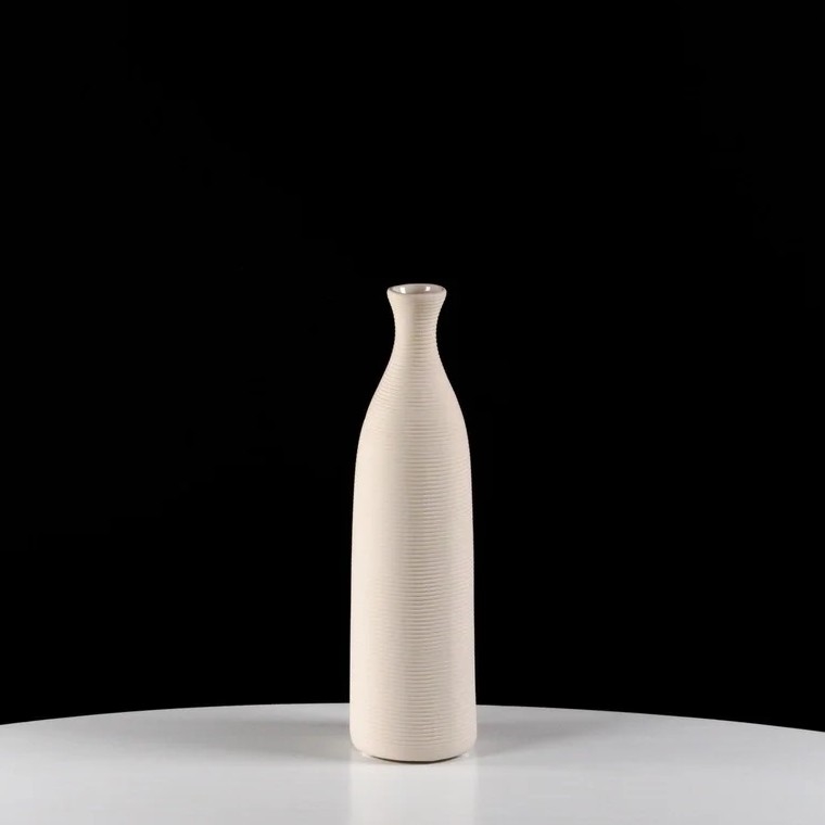 Vase en céramique 25 cm, blanc