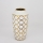 Vase en céramique 25x13 cm doré/blanc