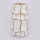 Vase en céramique 25x14,5 cm doré/blanc