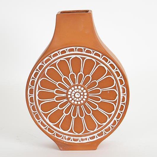 Vase en céramique 28,7x21,3x8,1 cm brique