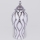 Vase en céramique 35x18,5 cm argent/blanc
