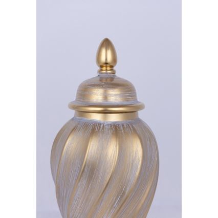 Vase en céramique 40,8x17,5 cm doré/gris