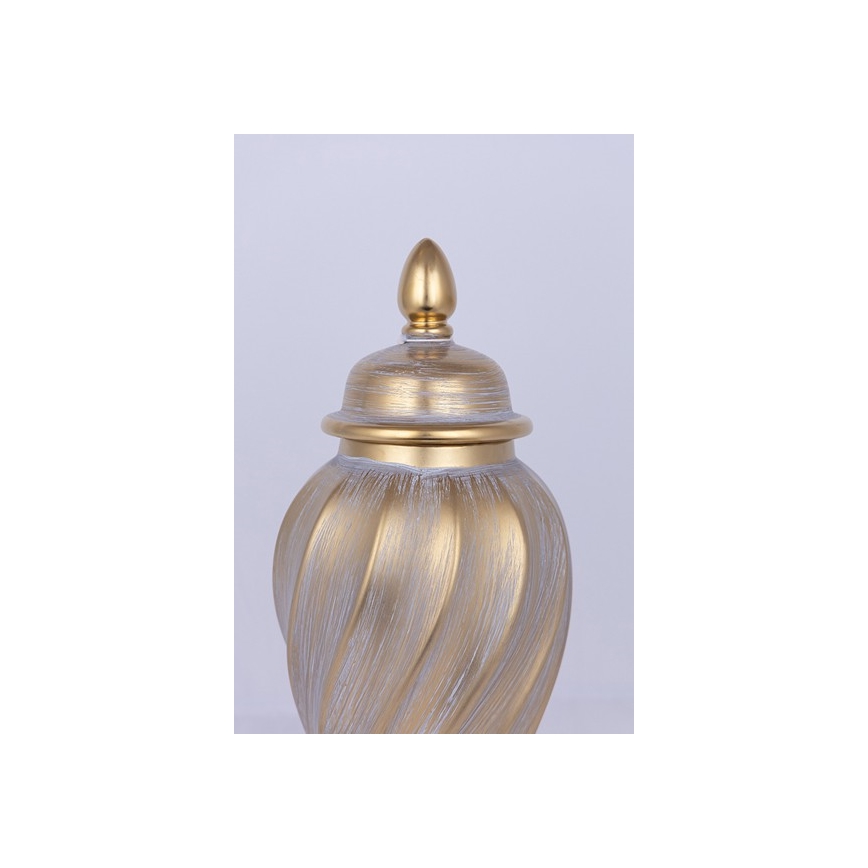 Vase en céramique 40,8x17,5 cm doré/gris
