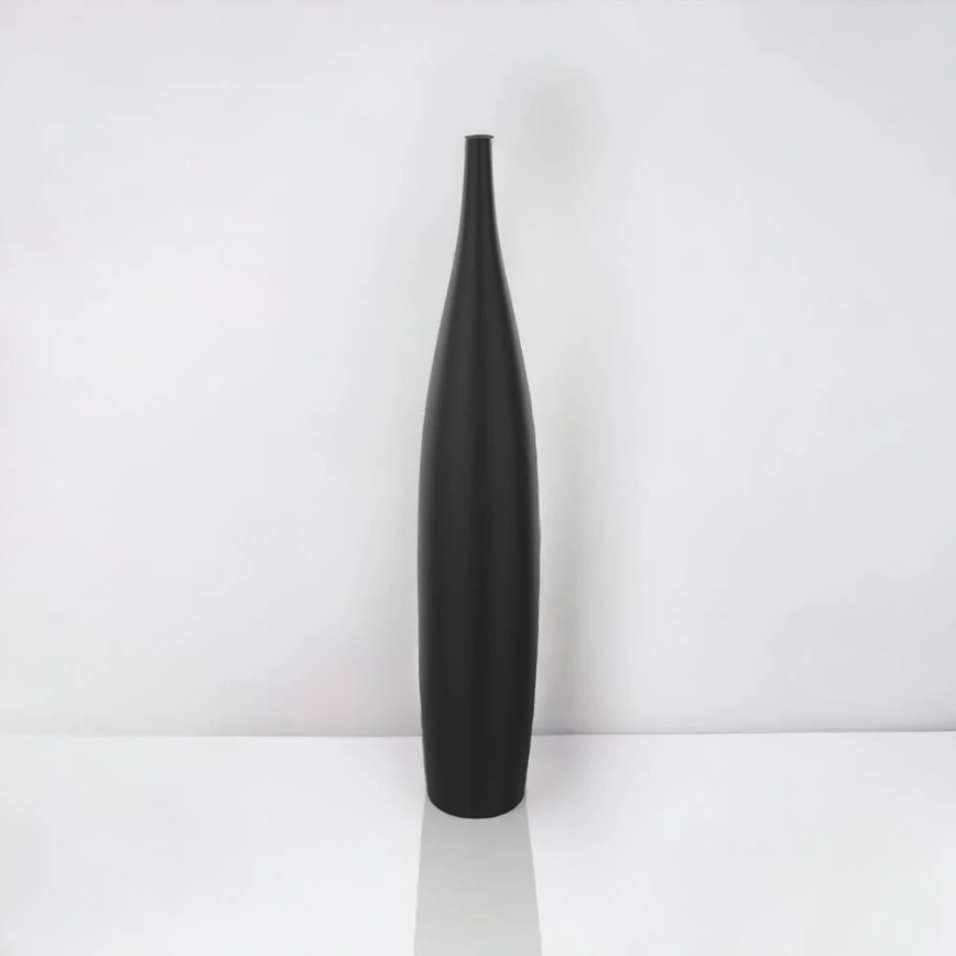 Vase en céramique 70 cm, noir mat