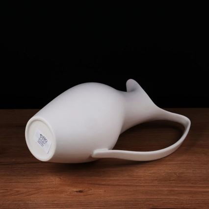 Vase en céramique blanc 33x17x19 cm