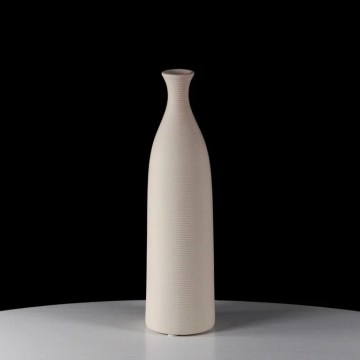 Vase en céramique blanc, hauteur 33 cm