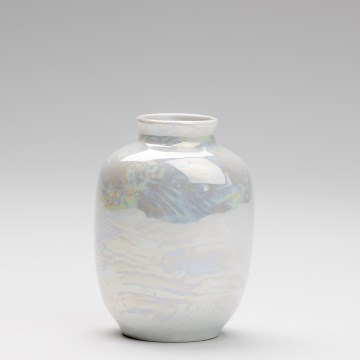 Vase en porcelaine 12,5x9 cm blanc nacré