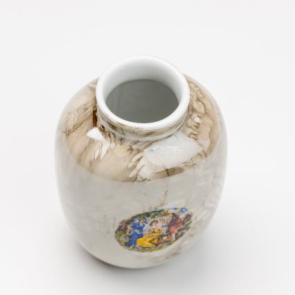 Vase en porcelaine 12,5x9 cm marron graces