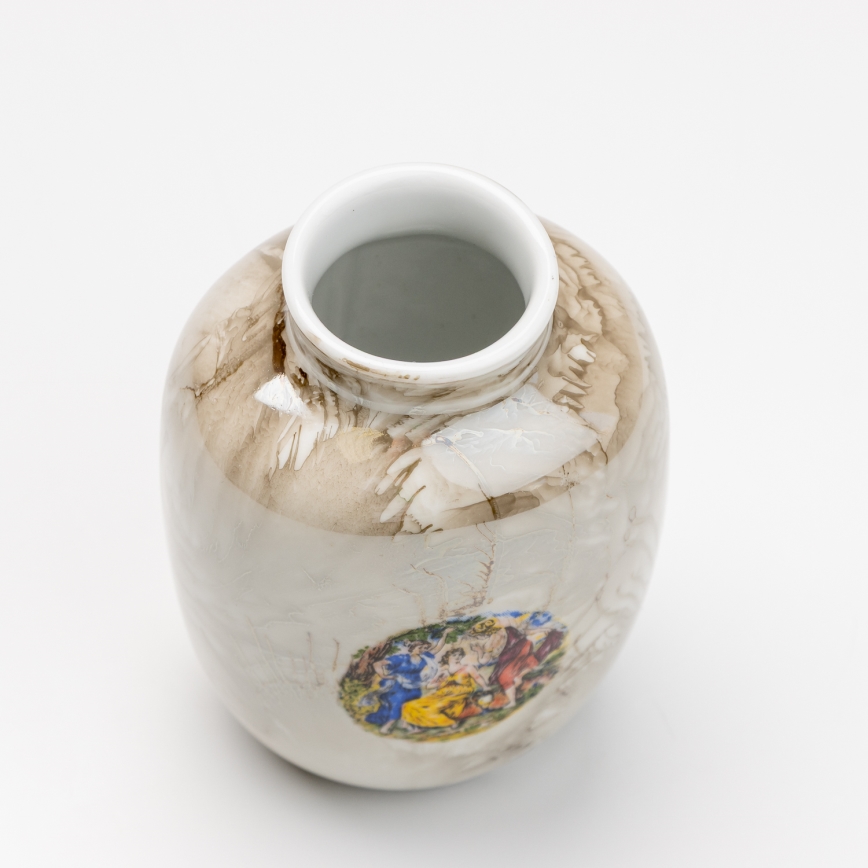 Vase en porcelaine 12,5x9 cm marron graces