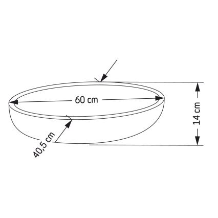 Vasque à poser OLSBORG 60x40,5 cm béton/gris