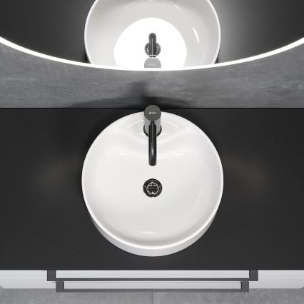 Vasque à poser VIKEDAL Ø 38 cm céramique/blanche