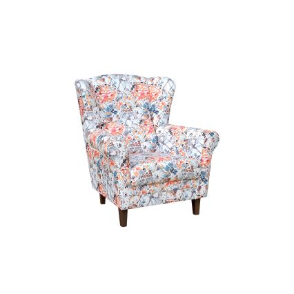 Veelkleurige oorfauteuil GALA