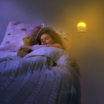 Veilleuse à brancher avec détecteur de crépuscule 2xUSB LED/0,45W/230V 3000K
