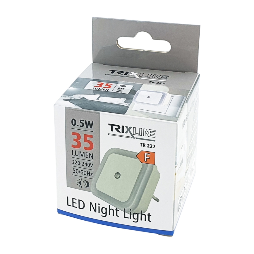 Veilleuse avec détecteur LED/0,5W/230V blanc
