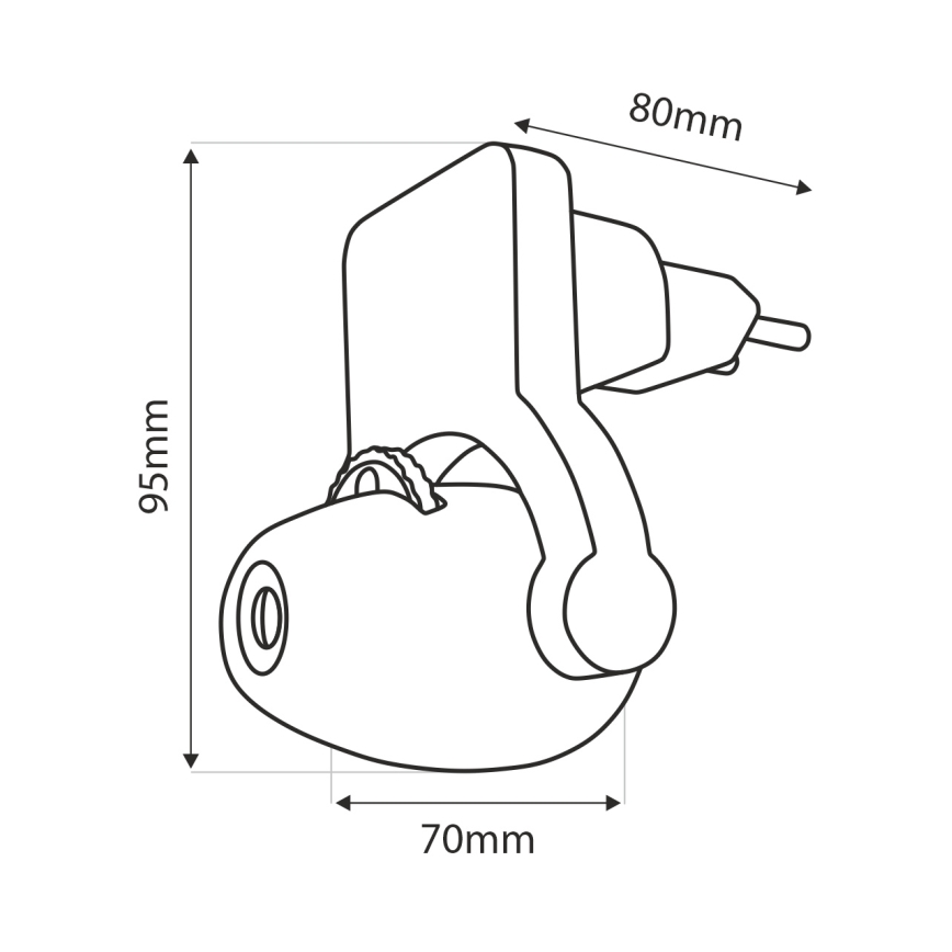 Veilleuse enfant avec un projecteur LED/0,5W/230V vert
