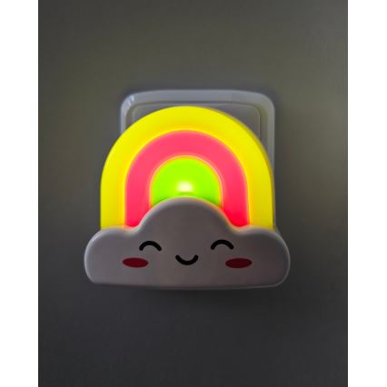 Veilleuse enfant LED/0,5W/230V arc en ciel