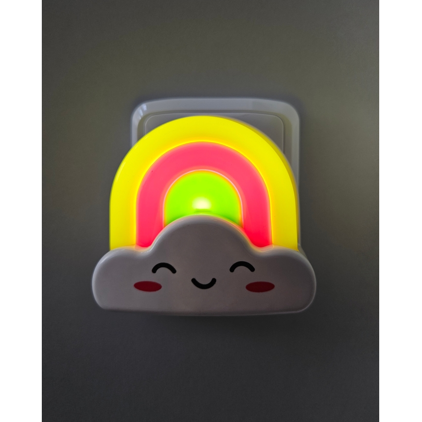 Veilleuse enfant LED/0,5W/230V arc en ciel