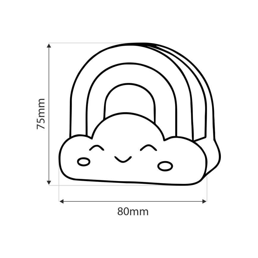 Veilleuse enfant LED/0,5W/230V arc en ciel