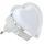 Veilleuse LED à brancher LED/0,4W/230V coeur blanc